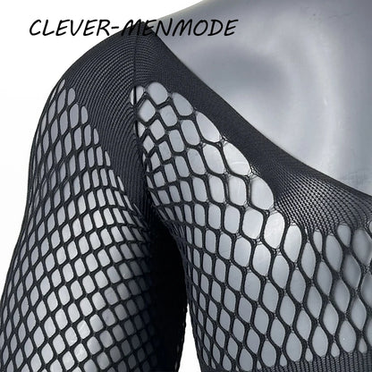 Sexy Lingerie Lace See-Through Transparent Jumpsuits Bodysuits Mesh Bondage Underwear Body Open Underwear Erotic Adult Clothing