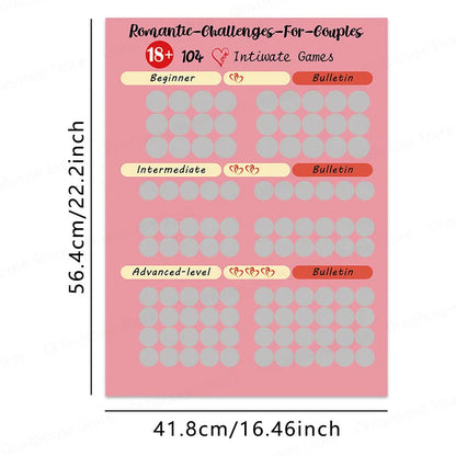 Couples Intimacy Challenge Advanced Edition !104 Intimate Scratchable Surprise Posters for Couples!