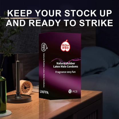 10 Stück Kondome für Männer, Premium-Kondome aus geschmiertem Naturkautschuklatex zur Empfängnisverhütung und zum Schutz vor Geschlechtsverkehr, ultradünne Kondome für Männer