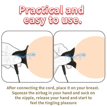 BDSM Electrode Breast Clip Nipple Toy for Women Men Couple Electric Shock Foreplay Flirting Medical Themed Sex Toys for Pleasure