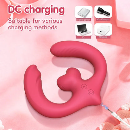 Consolador vibrador de doble punta para punto G, para mujeres y parejas lesbianas, 7 modos, sin tirantes, con control remoto, ideal para adultos.