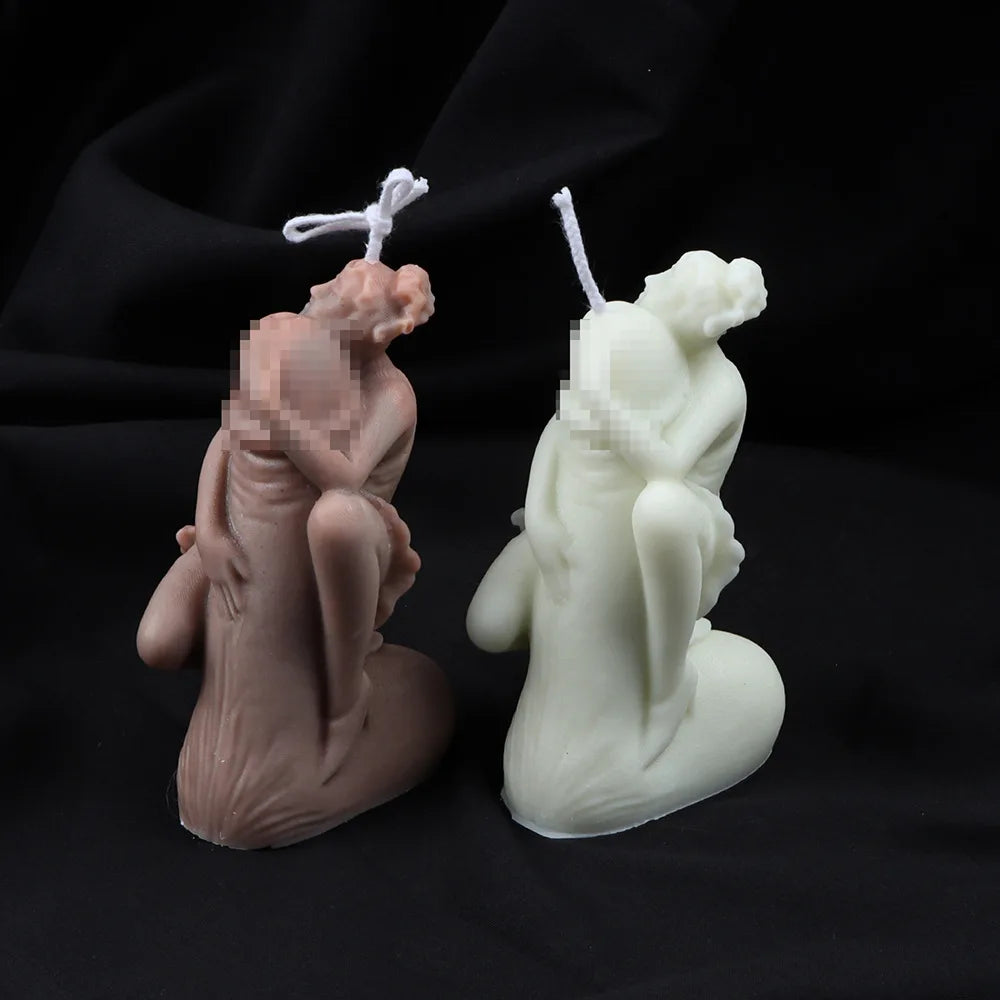 Molde de silicona para velas con forma de pene erótico para aromaterapia, adornos de yeso, jabón, resina epoxi, herramienta para hacer manualidades.