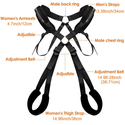 Paare Sex Swing BDSM Bondage Liebe Slings für Set mit verstellbarem Riemen weiche Plüsch Polsterung Matte Sex Fesseln Spielzeug Erwachsene Sex zu
