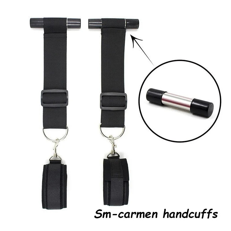 SM BDSM Swing with Handcuffs - Couples Bondage Restraint Kit for Adults Role Play