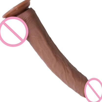 14.2 Inch Realistic Dildo Sex Toy, Huge Thick Dildo Like Skin with Powerful Suction Cup, Hands-Free, Realistic Silicone Sex Toy