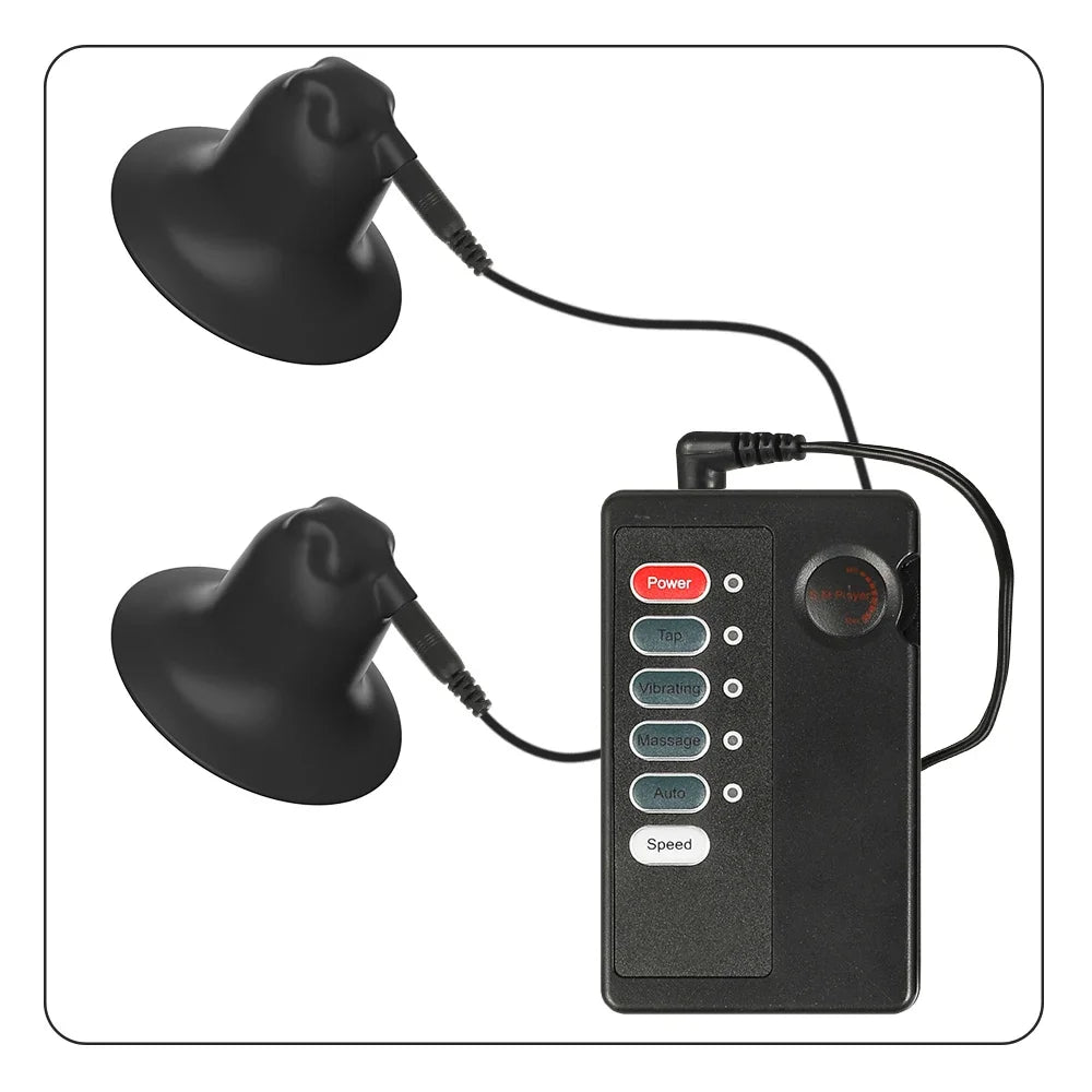 BDSM Electrode Breast Clip Nipple Toy for Women Men Couple Electric Shock Foreplay Flirting Medical Themed Sex Toys for Pleasure