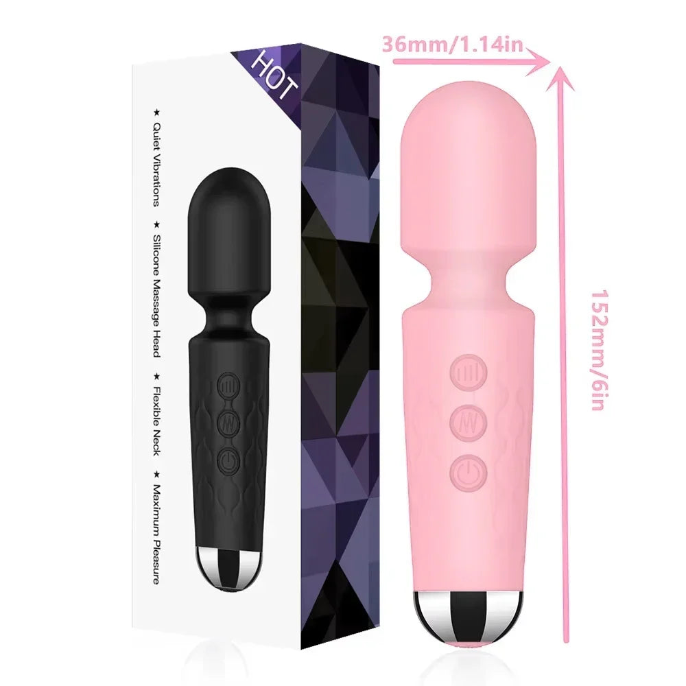 20 Speeds Powerful AV Vibrator for Women Nipple G spot Clitoris Stimulator Magic-Wand Dildo Female Masturbation Adult Sex Toys
