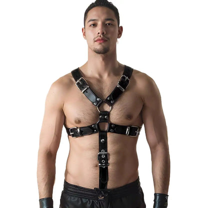Arnés Bdsm para hombre, ropa de discoteca, cinturón de hombro, fetiche para hombre, cuero, BDSM, bondage, sexual, cuerpo, pecho, trajes sexys para hombre