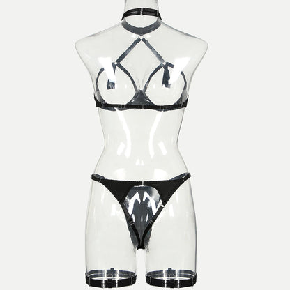 MUZISKAT Sexy Lingerie See Through Bra Set Hot Erotic Lingerie Thong Sexy Erotic Set