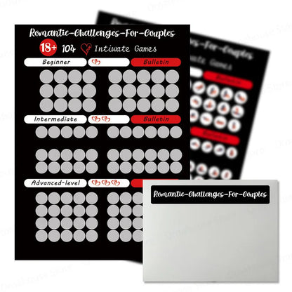 Couples Intimacy Challenge Advanced Edition !104 Intimate Scratchable Surprise Posters for Couples!