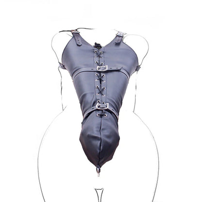 BDSM Sex Bondage Arm Binder, Detrás de la espalda, Camisa de fuerza, SM Leather Arm Binder Restraint, Guante de esclavo con cerradura y correa de hombro