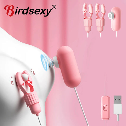 Sexspielzeug für Frauen, Paar, Brustmassage, 12-Frequenz-Nippelklemmen, Klitorisclip, Nippelvibrator, Nippel, Klitorisstimulation