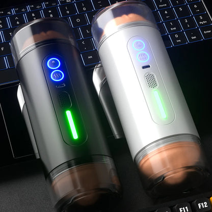 Spielzeug für Erwachsene, männlicher Masturbator, Taschenvagina, Pussy, vaginale Penetration, Prostata-Massagegerät, intelligentes Sprach-Sexspielzeug für Männer