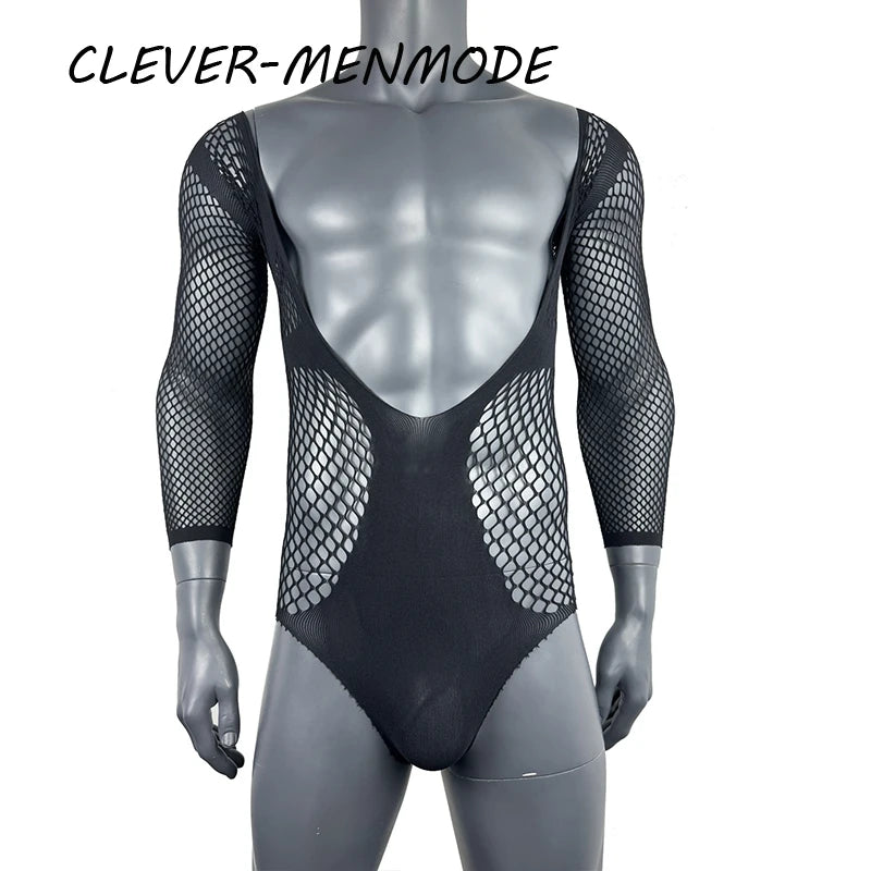 Sexy Lingerie Lace See-Through Transparent Jumpsuits Bodysuits Mesh Bondage Underwear Body Open Underwear Erotic Adult Clothing