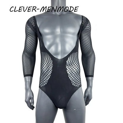 Sexy Lingerie Lace See-Through Transparent Jumpsuits Bodysuits Mesh Bondage Underwear Body Open Underwear Erotic Adult Clothing