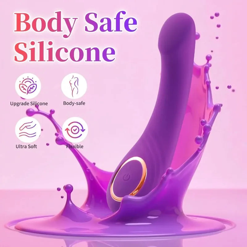 12 Vibration Modes Powerful Vibrator Silent Vibe G-Spot Stimulate Vaginal Massage Vibrating Dildo Adult Womens Plurasre DUBNIY