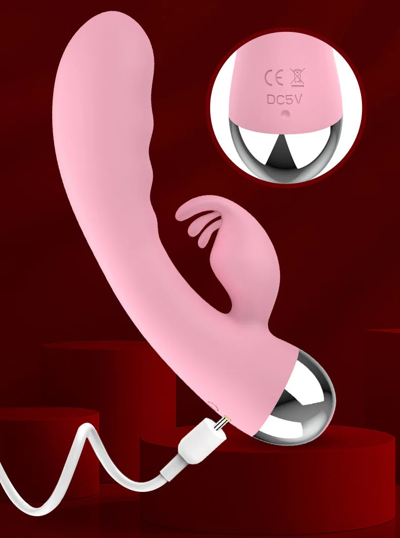 Vibrator mit 12 Vibrationsmodi für Frauen | Dualer Klitoris- und G-Punkt-Stimulator | Wasserdichtes Sexspielzeug für Frauen und Paare | Vergnügen für Erwachsene