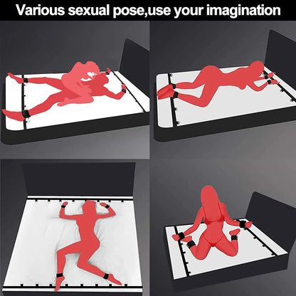 BDSM Adult SM Sex Restraint Handcuffs Slave Tools Bdsm Sexy Wrist To Ankle Cuffs Open Leg Hand Toys Bondage For Couples 18+