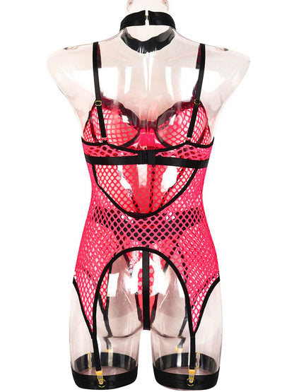 JSY Sexy Lingerie Set For Women's Body Underwear Transparent Mesh Nightgown Bodysuit Sleepwear Erotic Lingerie Porno Costumes