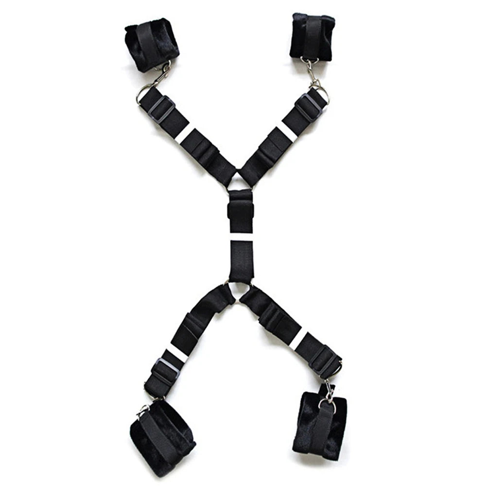 BDSM Adult SM Sex Restraint Handcuffs Slave Tools Bdsm Sexy Wrist To Ankle Cuffs Open Leg Hand Toys Bondage For Couples 18+