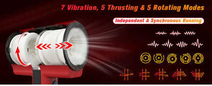 Masturbador masculino, juguetes sexuales para adultos para hombres, máquina sexual automática de empuje, vibrador giratorio para mamadas, masturbador, vibrador para pene.