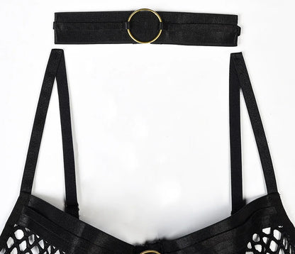 JSY Sexy Lingerie Set For Women's Body Underwear Transparent Mesh Nightgown Bodysuit Sleepwear Erotic Lingerie Porno Costumes