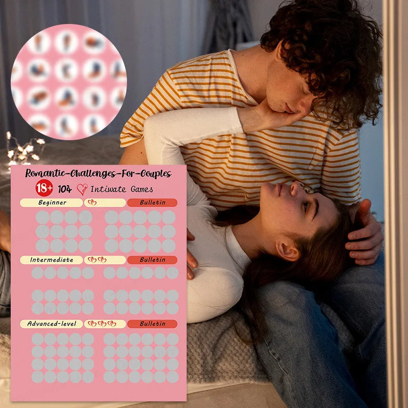 Couples Intimacy Challenge Advanced Edition !104 Intimate Scratchable Surprise Posters for Couples!