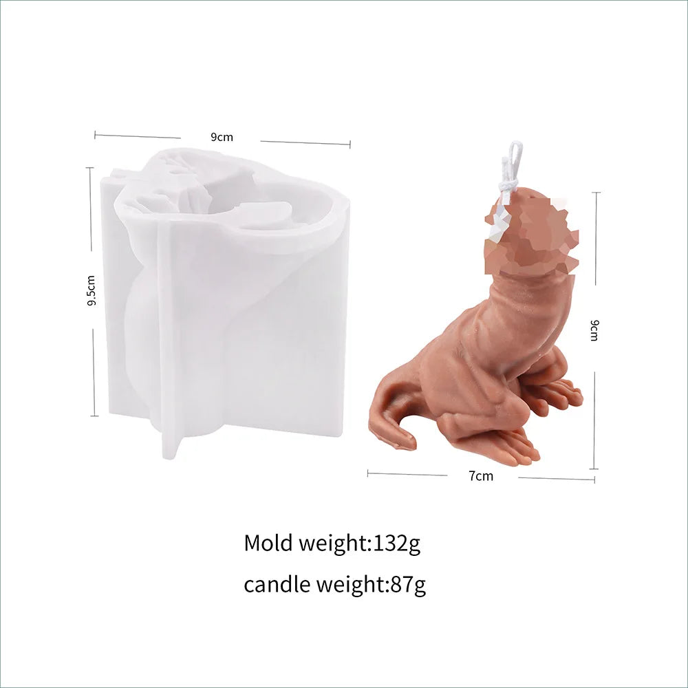 Molde de silicona para velas con forma de pene erótico para aromaterapia, adornos de yeso, jabón, resina epoxi, herramienta para hacer manualidades.