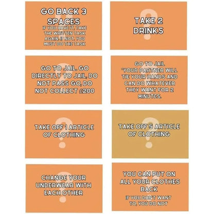 Adultopoly-Brettspiel für Paare, für Sexspielzeug, Date Night, Paarspiel, Kartenbrettspiel, Requisiten für 1 Set, Sexspielbrett für Erwachsene