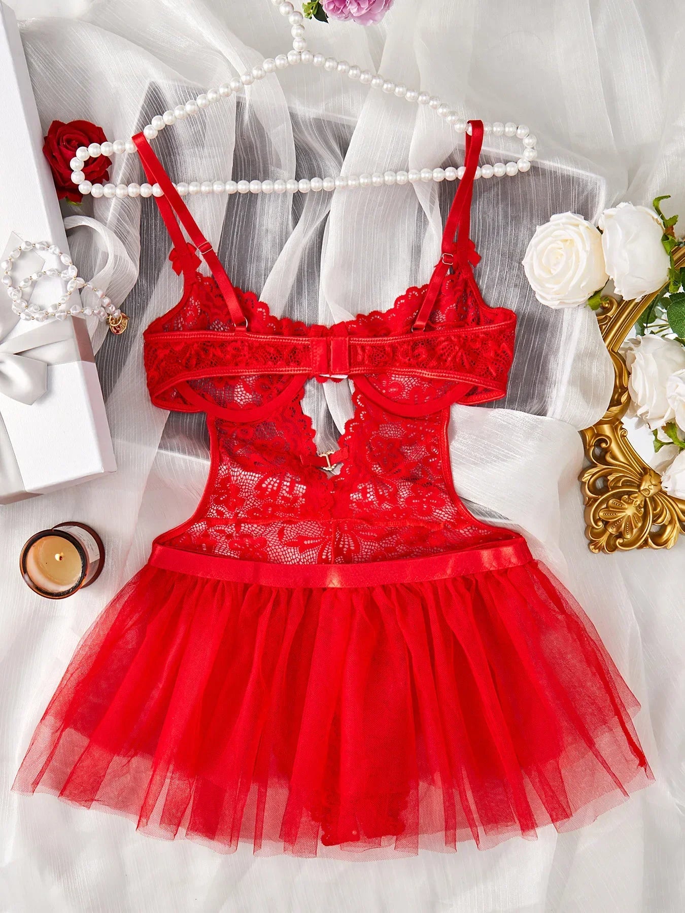 Lencería sexy de encaje transparente, ropa interior erótica de encaje, conjunto de sujetador y liguero, lencería sexy y erótica para dormir.