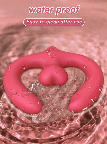 Consolador vibrador de doble punta para punto G, para mujeres y parejas lesbianas, 7 modos, sin tirantes, con control remoto, ideal para adultos.