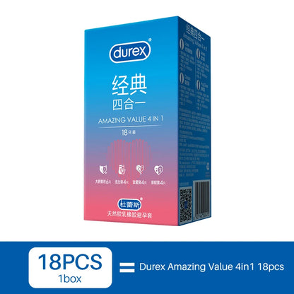 Durex Kondome Gemischte Packung Penishülle Intimartikel Naturlatex Glatt Gleitmittel für Erwachsene Kondome für Männer