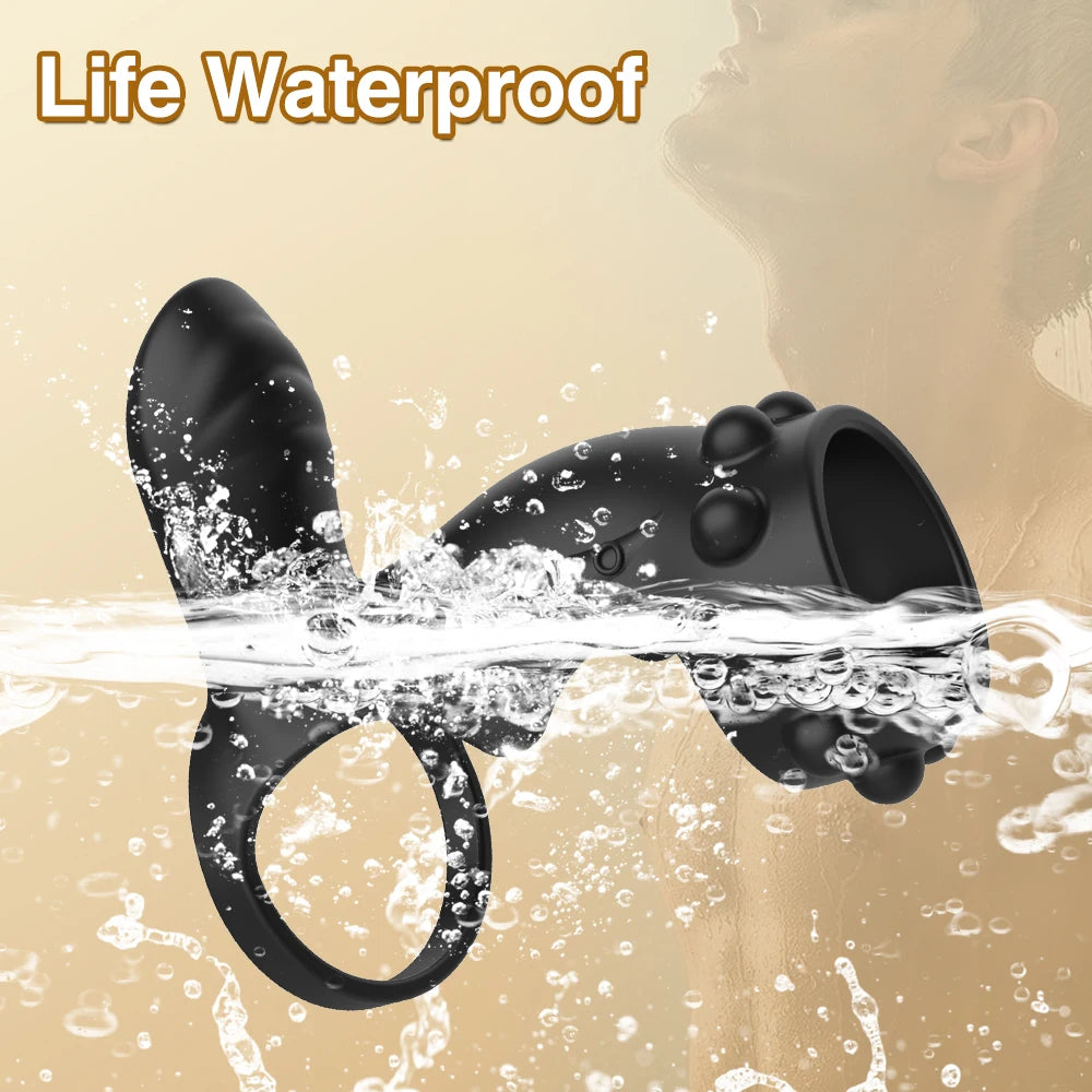 Juguetes sexuales para hombres: anillo vibrador para el pene, eyaculación retardada, anillo para el pene, estimulación del clítoris y el punto G, masajeador de pene masculino, juguete para parejas.