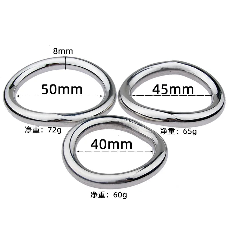 Sex Toys for Men Delay Ejaculation Metal Scrotum Stretcher Erotic Penis Bondage Lock Cock Ring Stainless Steel