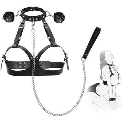 BDSM Pussy Handcuffs Sex Toys Games for Couples Slave Harness Cuffs Bondage Straps Erotic Obedience Turn Female Sex Kits