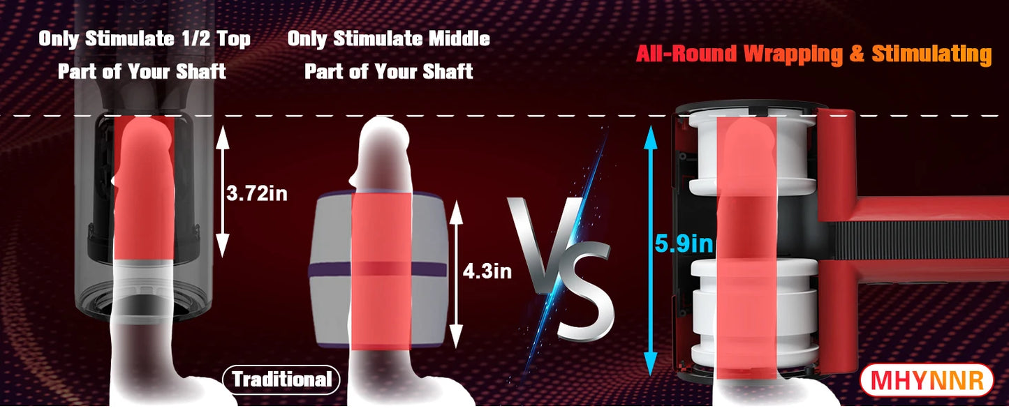 Masturbador masculino, juguetes sexuales para adultos para hombres, máquina sexual automática de empuje, vibrador giratorio para mamadas, masturbador, vibrador para pene.