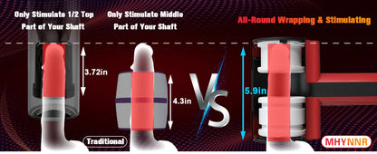 Masturbador masculino, juguetes sexuales para adultos para hombres, máquina sexual automática de empuje, vibrador giratorio para mamadas, masturbador, vibrador para pene.