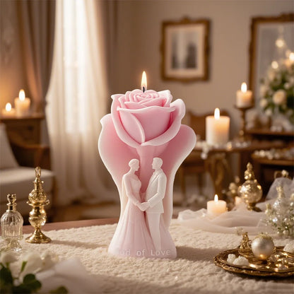 Romantic Rose Silicone Mold DIY Candle Wax Aroma Stone Craft Wedding Gift Home Decor Valentine Love Ornament
