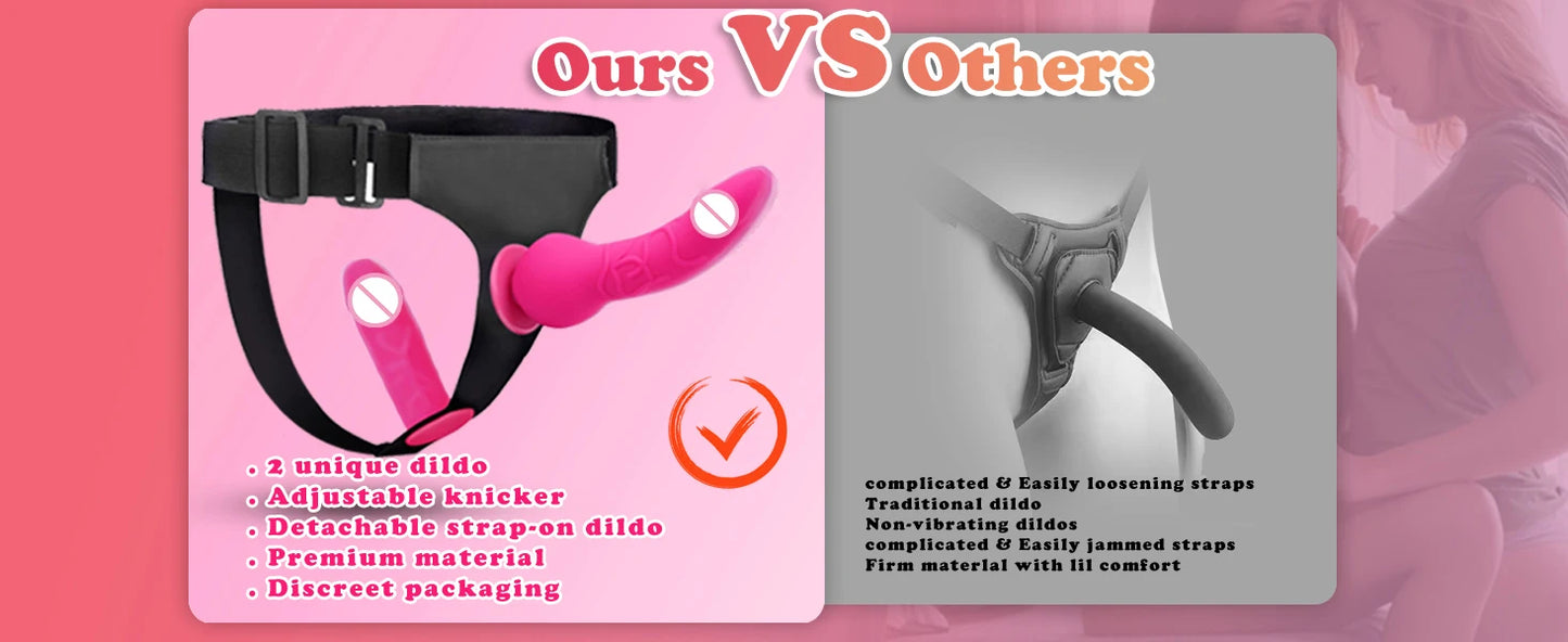 Doppelter Strapon-Dildo, doppelte Penetration, Penis mit Gürtel, Sexgeschirr mit doppeltem Penis für Erwachsene, Sexy You für Frauen, Lesben